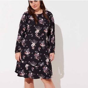 LOFT Plus Size Wildflower Flounce Dress